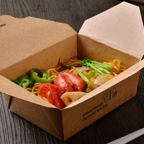 Hộp giấy kraft 700ml - nắp gài chéo